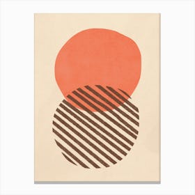 Boho Shapes Minimalist Abstract Print Canvas Print