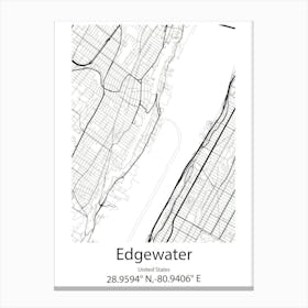 Edgewater Park,United States Minimalist Map Canvas Print