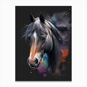 Horse Watercolor Canvas Print