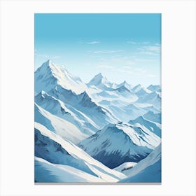Are   Sweden, Ski Resort Illustration 1 Simple Style Canvas Print