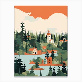 Finland 3 Travel Illustration Canvas Print