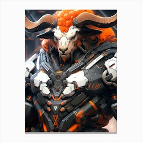 Samurai Bull Canvas Print