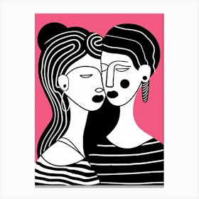 Two Women Kissing 29 Canvas Print