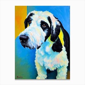 Black Russian Terrier 2 Fauvist Style dog Canvas Print