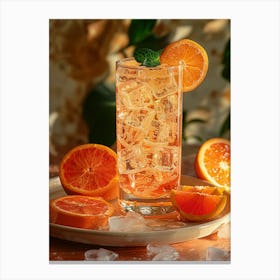 Orange Juice With Ice Canvas Print