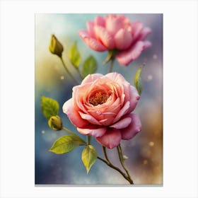 Pink Roses 2 Canvas Print