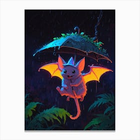 Bat In The Rain 1 Canvas Print