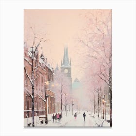 Dreamy Winter Painting Glasgow United Kingdom 3 Canvas Print