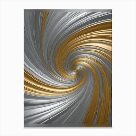 Abstract Swirl Gold And Silver Canvas Print