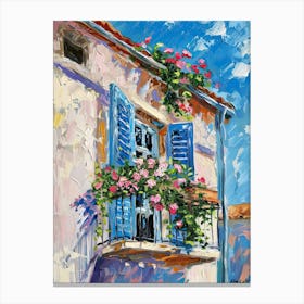 Balcony Painting In Sibenik 3 Canvas Print