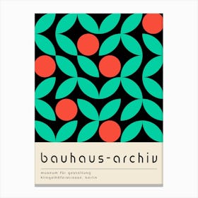 Green And Red Bauhaus Canvas Print