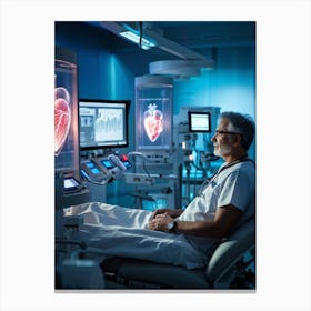 A Detailed Guided Tour Of A Cutting Edge Heart Disease Management Center State Of The Art Monitorin Canvas Print