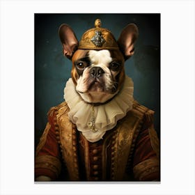 French Bulldog Baroque Canvas Print