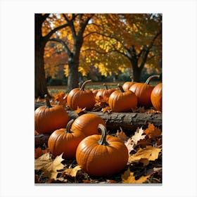 Autumn Pumpkins Canvas Print