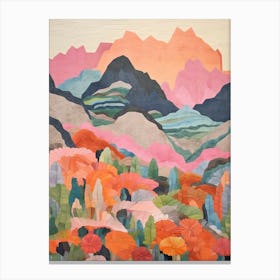 Mount Kanlaon Philippines 1 Colourful Mountain Illustration Canvas Print