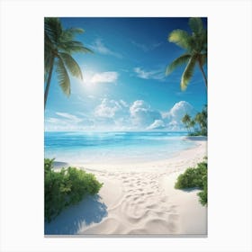 Beach Stock Videos & Royalty-Free Footage Canvas Print