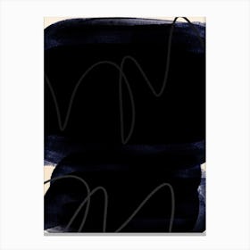 Black Abstract Art Canvas Print