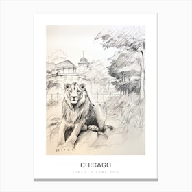 Lincoln Park Zoo, Chicago B&W Poster Canvas Print