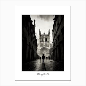 Poster Of Salamanca, Spain, Black And White Analogue Photography 4 Canvas Print