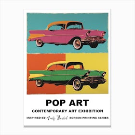 Poster Chairs Pop Art 2 Canvas Print
