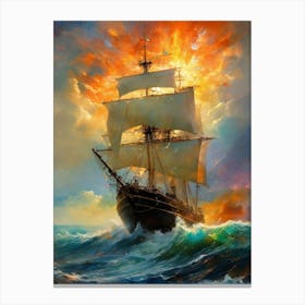 Barco a Velas Canvas Print