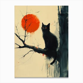 Cat In The Tree Canvas Print