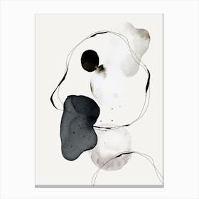 Abstract Black And White Painting Canvas Print