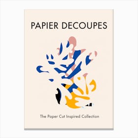 Papiers Paper Cut Multicolour Canvas Print