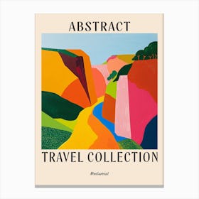 Abstract Travel Collection Poster Montserrat 1 Canvas Print