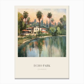 Echo Park Los Angeles United States 2 Vintage Cezanne Inspired Poster Canvas Print