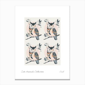 Cute Animals Collection Owl 2 Canvas Print