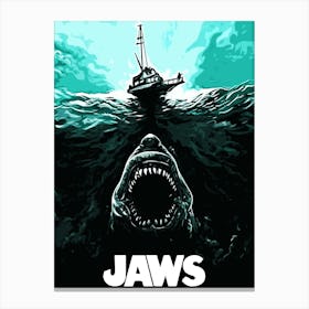 Jaws movies 1 Canvas Print