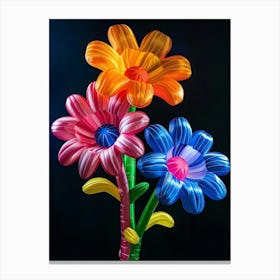 Bright Inflatable Flowers Cineraria 3 Canvas Print