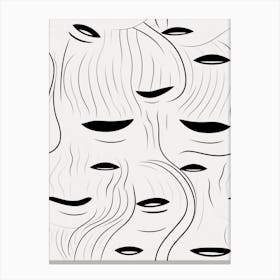 Minimalist Abstract Face Drawing 4 Canvas Print