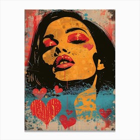 Love, Vibrant Pop Art Canvas Print