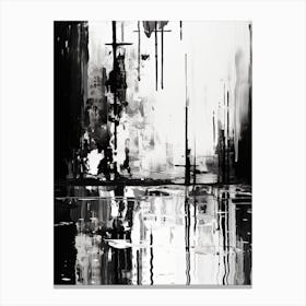 Reflection Abstract Black And White 11 Canvas Print