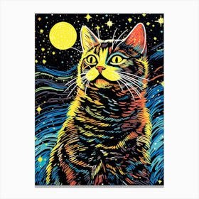 Quantum Pawz, Psychedelic Cats series Canvas Print