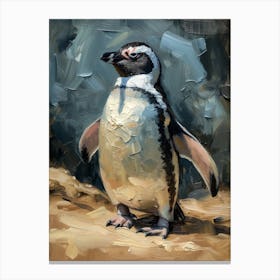 Adlie Penguin Deception Island Oil Painting 1 Canvas Print