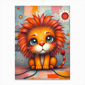 Simba, the Whimsical Cub Canvas Print