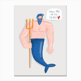 Merman Sea Lovers  Canvas Print