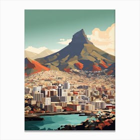 Cape Town, South Africa, Geometric Illustration 4 Canvas Print