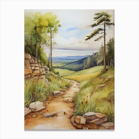 Watercolour Of A Trail.17 Canvas Print