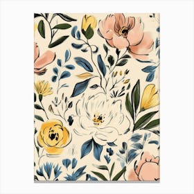 Floral Pattern Illustration Canvas Print