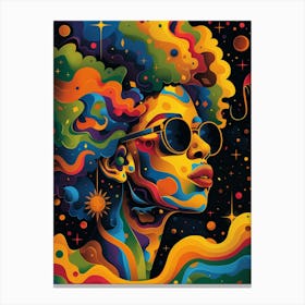 Afro-Cosmic Woman Canvas Print