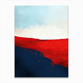 Red Field, Minimalism Canvas Print