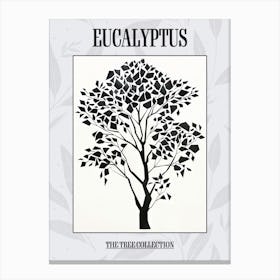 Eucalyptus Tree Simple Geometric Nature Stencil 11 Poster Canvas Print