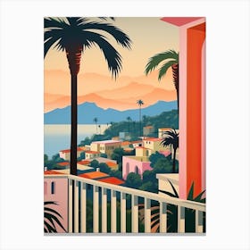 Puerto Vallarta, Mexico, Bold Outlines 4 Canvas Print