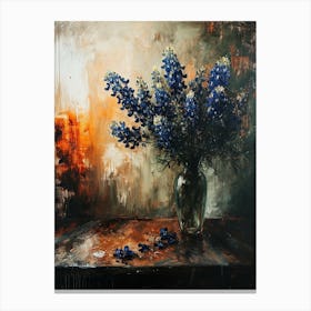 Baroque Floral Still Life Bluebonnet 7 Canvas Print