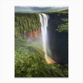 Kaieteur Falls, Guyana Realistic Photograph (2) Canvas Print