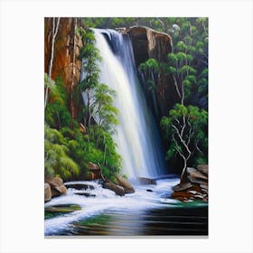 Millstream Falls, Australia Peaceful Oil Art  Canvas Print